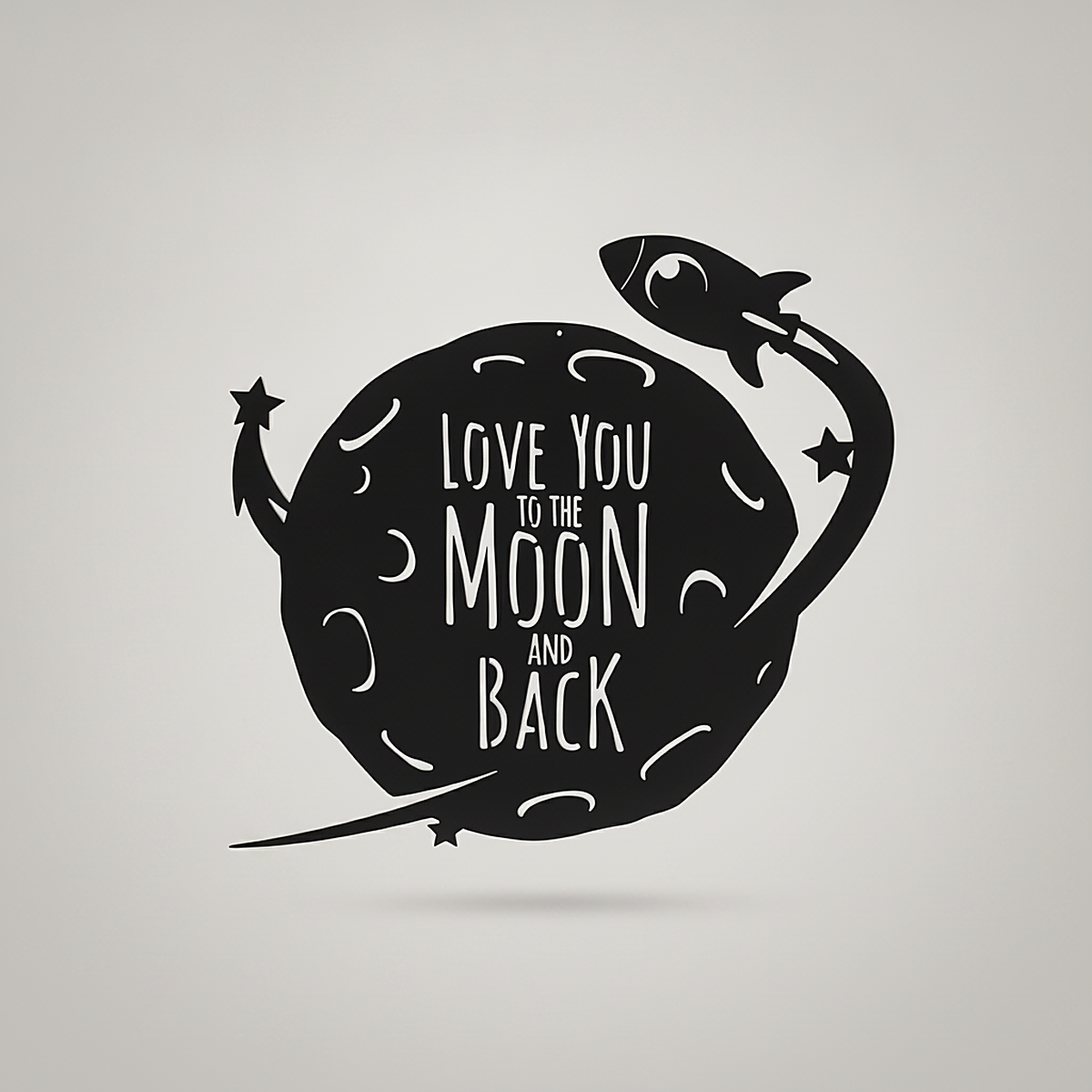 Moon and Back - Rocket - Metal Wall Art/Decor