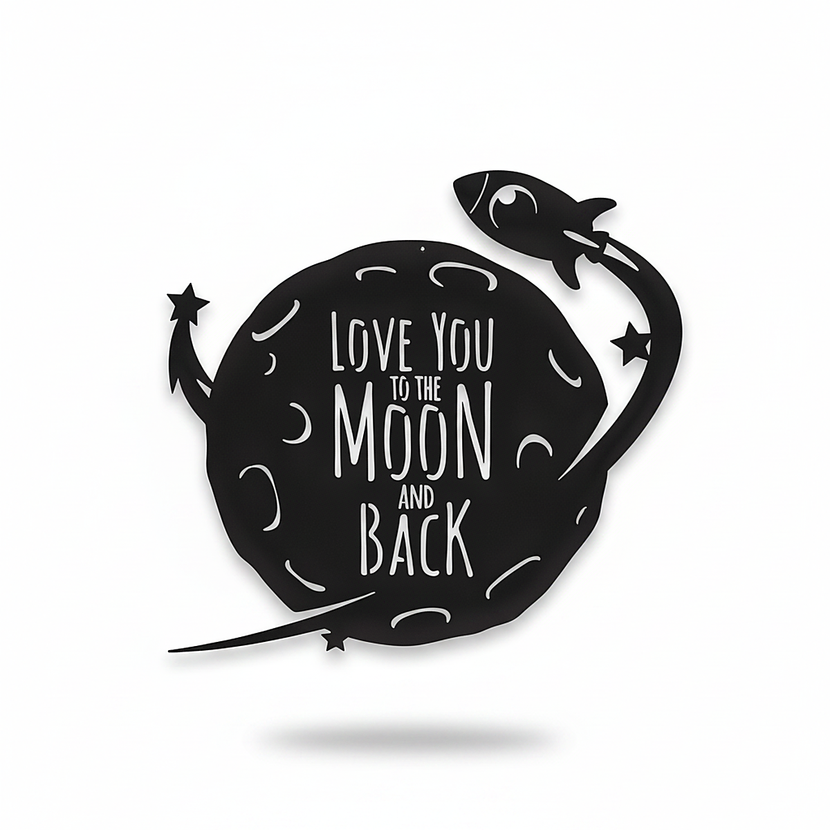 Moon and Back - Rocket - Metal Wall Art/Decor